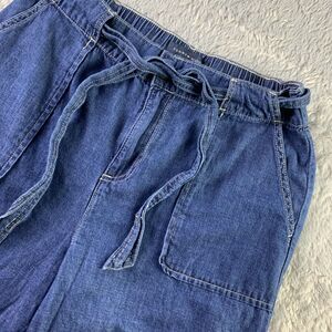 Tommy Hilfiger Jeans Womens Medium Blue Wide Leg Lightweight Tie Belt 90s Y2K